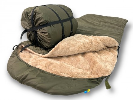 Тактический спальный мешок (до -30) спальник на меху с чехлом для обуви
Армейски. . фото 3