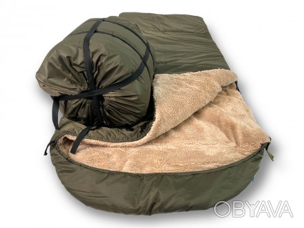 Тактический спальный мешок (до -30) спальник на меху с чехлом для обуви
Армейски. . фото 1