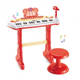 Детский синтезатор - пианино со стульчиком арт. 883F
Панель состоит из 37 клавиш. . фото 6