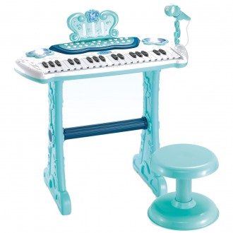 Детский синтезатор - пианино со стульчиком арт. 883F
Панель состоит из 37 клавиш. . фото 5