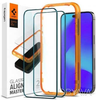 Spigen Захисне скло для Apple Iphone 14 Pro Glas tR Align Master FC (2 Pack), Bl