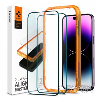 Spigen Захисне скло для Apple Iphone 14 Pro Max Glas tR Align Master FC (2 Pack)