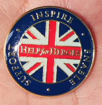 Значок Britain Help Heroes, металл, эмаль, диаметр-25мм, высылаю после оплаты. . фото 2