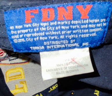 Бейсболка FDNY Fire Department City of New York, 100%-cotton, размер регулируетс. . фото 7
