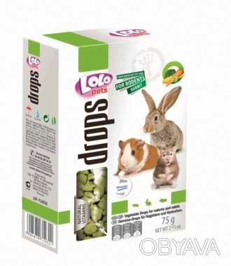 Lolo Pets Drops for RODENTS Дропы с овощами для грызунов и кроликаВитаминные дро. . фото 1