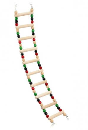 Гибкая лестница-трансформер для птиц, цветная XXLРазместив деревянную лесенку, в. . фото 2