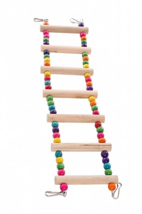 Гибкая лестница-трансформер для птиц, цветная XXLРазместив деревянную лесенку, в. . фото 5