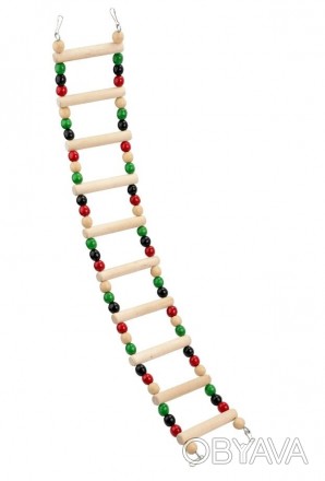 Гибкая лестница-трансформер для птиц, цветная XXLРазместив деревянную лесенку, в. . фото 1