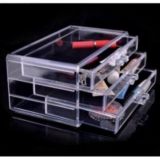 Акриловий органайзер для косметики Cosmetic storage Organizer настільний
 Жінка . . фото 4