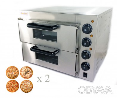 
	Электрическая печь для пиццы 4+4х20 GoodFood PO2
 
	
	Две камеры на 4+4 пиццы . . фото 1
