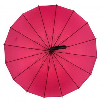Однотонный зонтик трость на 16 карбоновых спиц - надежный защитник от дождя и ве. . фото 3