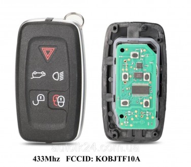 Смарт ключ Range Rover 5 кнопок 433mhz chip id49 (Keyless Go) С безключевым дост. . фото 2