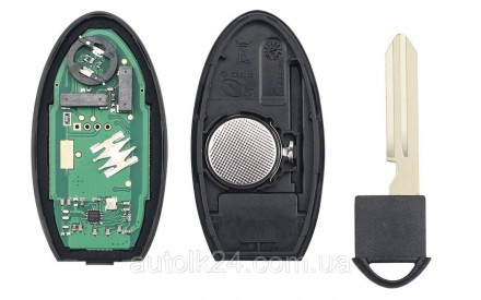 Ключ для Nissan 2 кнопки 433 Mhz лезвие NSN14
Чип транспондер ID 4A (PCF7945M HI. . фото 3