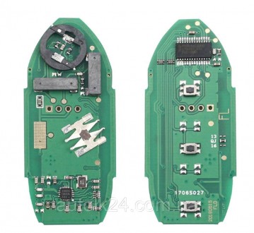 Ключ для Nissan 2 кнопки 433 Mhz лезвие NSN14
Чип транспондер ID 4A (PCF7945M HI. . фото 4