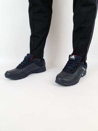 Кроссовки мужские весна осень темно синие Adidas Terrex. Мужская обувь синяя Ади. . фото 9