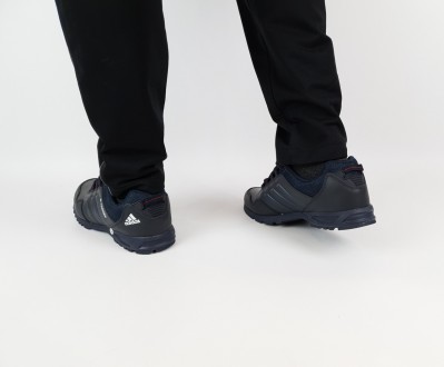 Кроссовки мужские весна осень темно синие Adidas Terrex. Мужская обувь синяя Ади. . фото 4