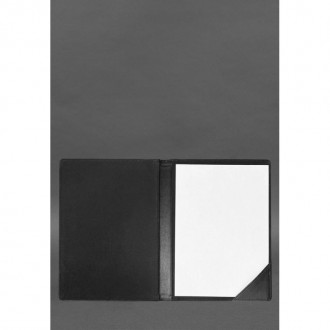 Шкіряна чорна папка для документів на підпис — це вишуканий і стильний аксесуар . . фото 4