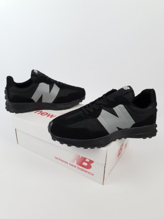 Мужские кроссовки летние черные New Balance 327 Black. Обувь летняя мужская в че. . фото 4