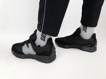 Мужские кроссовки летние черные New Balance 327 Black. Обувь летняя мужская в че. . фото 8