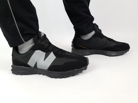 Мужские кроссовки летние черные New Balance 327 Black. Обувь летняя мужская в че. . фото 6