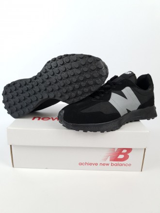 Мужские кроссовки летние черные New Balance 327 Black. Обувь летняя мужская в че. . фото 10