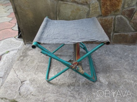 Високоякісний, радянського виробництва, металевий розкладний стілець. Зберігаєть. . фото 1