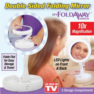 Складное зеркало с подсветкой Fold Away
Зеркало косметическое с подсветкой My Fo. . фото 10