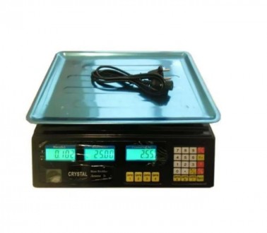 Описание Весы электронные торговые со счетчиком цены Crystal CT-500 до 50 кг
Вес. . фото 2
