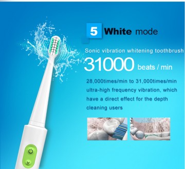 Звукова електрична зубна щітка Azdent AZ-1 - нова зубна щітка, яка має частоту д. . фото 8