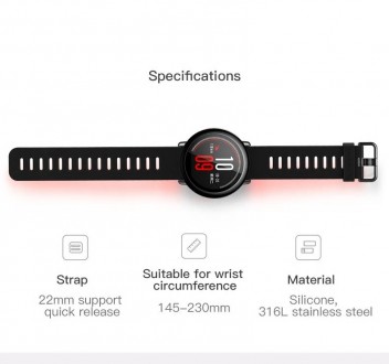 Силіконовий ремінець для смарт годинника Dual color Black-white, ширина - 22 мм.. . фото 5