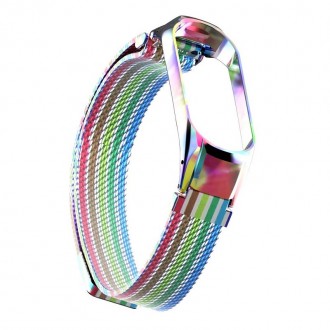 Ремінець для фітнес браслета Xiaomi Mi Band 5 і 6 Milanese design bracelet - мет. . фото 3