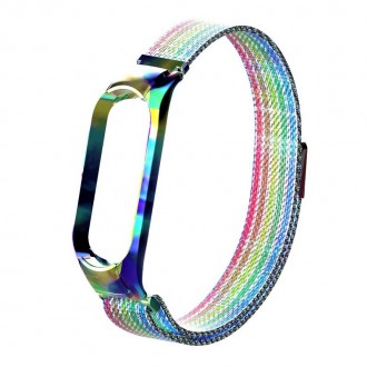 Ремінець для фітнес браслета Xiaomi Mi Band 5 і 6 Milanese design bracelet - мет. . фото 4