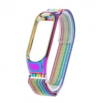 Ремінець для фітнес браслета Xiaomi Mi Band 5 і 6 Milanese design bracelet - мет. . фото 2