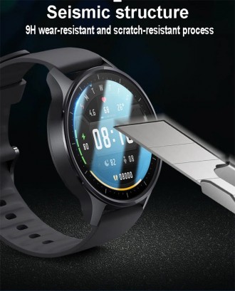 Защитная пленка с рамкой для экрана смарт часов Xiaomi Mi Watch Color предотвращ. . фото 6