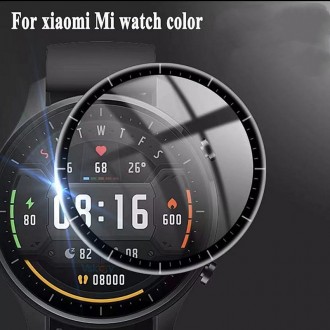 Защитная пленка с рамкой для экрана смарт часов Xiaomi Mi Watch Color предотвращ. . фото 3