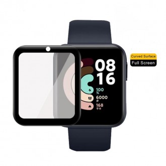 Защитная пленка с рамкой для экрана смарт часов Xiaomi Mi Watch Lite предотвраща. . фото 3