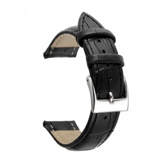 Ремінець для годинника Leather bracelet Universal - шкіряний ремінець з пряжкою-. . фото 2