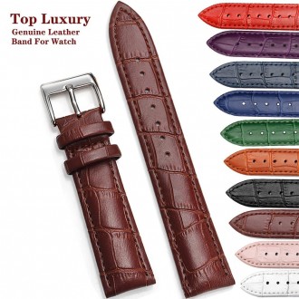 Ремешок для часов Leather bracelet Universal - кожаный ремешок с пряжкой-застежк. . фото 7