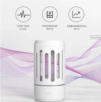 Протимоскітна лампа-репелент Xiaomi забезпечує ефективне усунення комарів на 85%. . фото 3