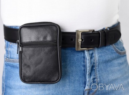 Мужская сумка, барсетка на ремень Pako Jeans черная Torba 67 czarna
Описание тов. . фото 1