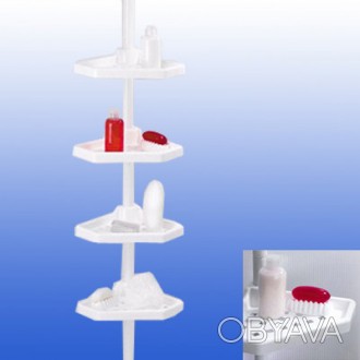 Удобные угловые полочки ТМ PrimaNova помогут навести порядок в ванной комнате, т. . фото 1