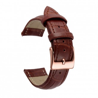 Ремінець для годинника Leather bracelet Universal - шкіряний ремінець з пряжкою-. . фото 3
