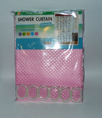 Штора для ванной тканевая однотонная розовая
Изготовлена из полиэстера с водоотт. . фото 4