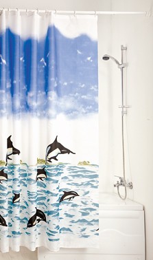Штора для ванной комнаты "Миранда" (Miranda) black dolphin (черный дельфин)
Изго. . фото 2