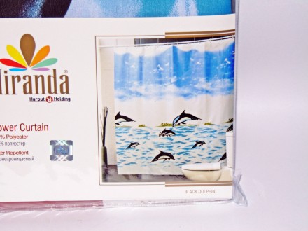 Штора для ванной комнаты "Миранда" (Miranda) black dolphin (черный дельфин)
Изго. . фото 4