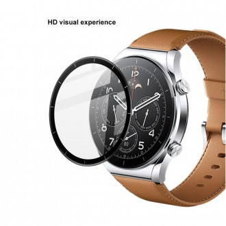 Защитная пленка с рамкой для экрана смарт часов Xiaomi Watch S1 предотвращает во. . фото 3