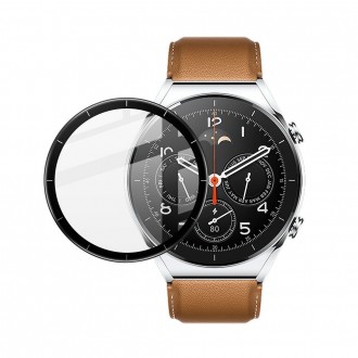 Защитная пленка с рамкой для экрана смарт часов Xiaomi Watch S1 предотвращает во. . фото 2