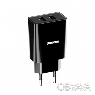 Сетевое зарядное устройство Baseus Mini Dual 2USB 10.5W Black