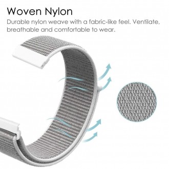 Ремінець для годинника Nylon loop bracelet Universal - нейлоновий ремінь з засті. . фото 5