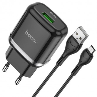 Мережевий зарядний пристрій Hoco N3 Special QC3.0 ефективно заповнить заряд різн. . фото 3